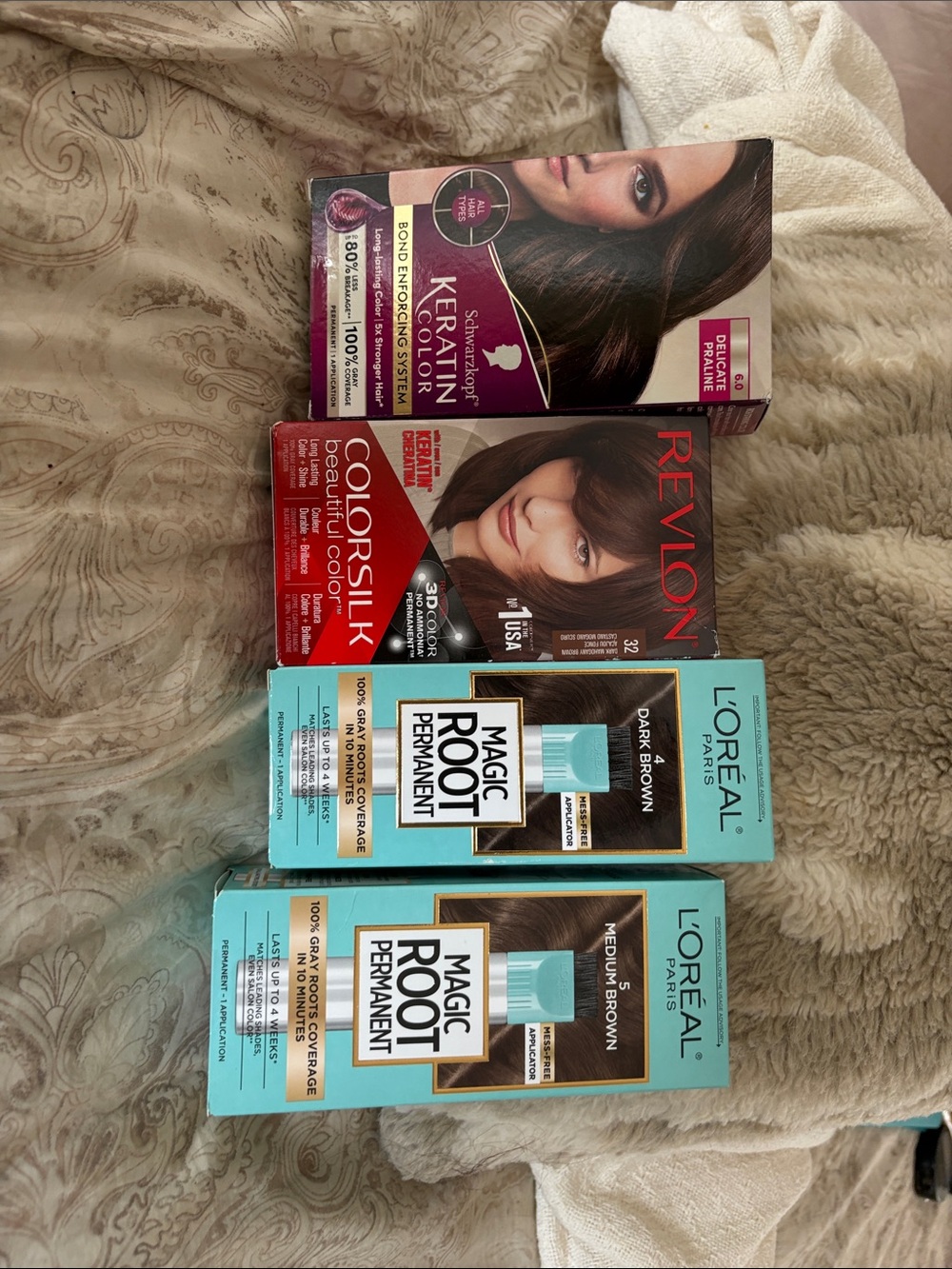 Hair dye assortment